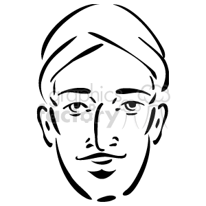 Line Drawing of Person's Face - Simple