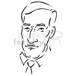   The clipart image depicts a line drawing of a man