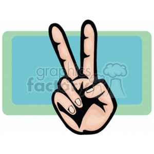 Hand Showing Peace Sign Gesture