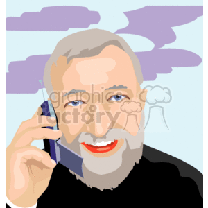 man talking on a cell phone
