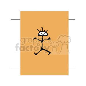 Spiky-Haired Stick Figure