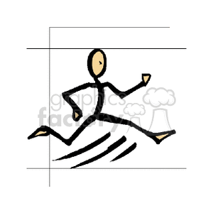 Animated Stick Figure Jumping