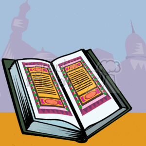 Religious Text Open Book with Spiritual Background