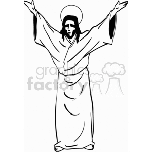 Religious Figure with Raised Arms