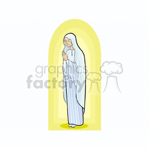 Praying Nun in White Habit