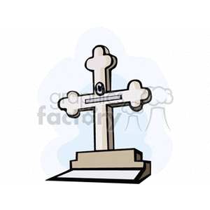 Illustration of a botonee cross on a pedestal, symbolizing Christianity.