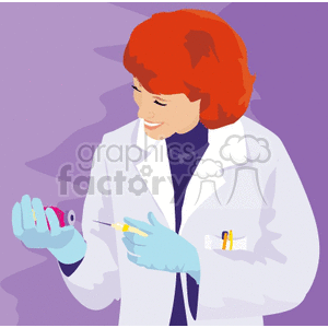 nurse filling syringe