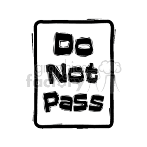 Do Not Pass Road Sign