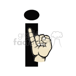 Sign Language Alphabet Letter I