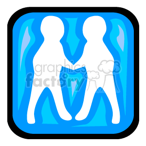 Gemini Zodiac Sign Symbol - Astrology Twins Icon