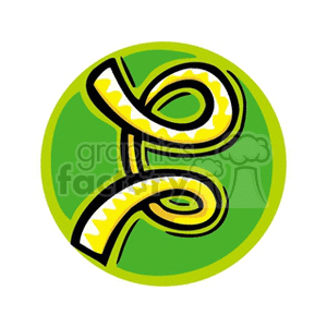 An illustration of the zodiac sign Leo, depicted as a stylized lion's tail on a green background.