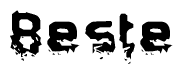 The image contains the word Beste in a stylized font with a static looking effect at the bottom of the words