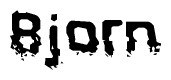 The image contains the word Bjorn in a stylized font with a static looking effect at the bottom of the words