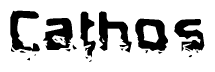 The image contains the word Cathos in a stylized font with a static looking effect at the bottom of the words