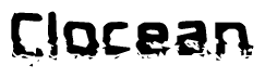 The image contains the word Clocean in a stylized font with a static looking effect at the bottom of the words