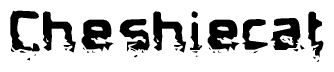 The image contains the word Cheshiecat in a stylized font with a static looking effect at the bottom of the words