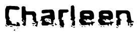 The image contains the word Charleen in a stylized font with a static looking effect at the bottom of the words