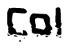 The image contains the word Col in a stylized font with a static looking effect at the bottom of the words