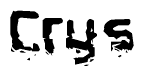 The image contains the word Crys in a stylized font with a static looking effect at the bottom of the words