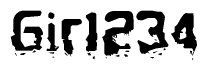 This nametag says Gir1234, and has a static looking effect at the bottom of the words. The words are in a stylized font.