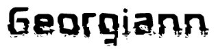 The image contains the word Georgiann in a stylized font with a static looking effect at the bottom of the words