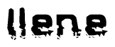 The image contains the word Ilene in a stylized font with a static looking effect at the bottom of the words