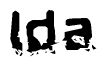 The image contains the word Ida in a stylized font with a static looking effect at the bottom of the words