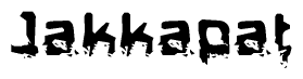The image contains the word Jakkapat in a stylized font with a static looking effect at the bottom of the words