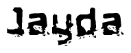 The image contains the word Jayda in a stylized font with a static looking effect at the bottom of the words