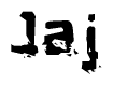 The image contains the word Jaj in a stylized font with a static looking effect at the bottom of the words