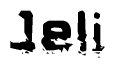 The image contains the word Jeli in a stylized font with a static looking effect at the bottom of the words