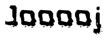 The image contains the word Jooooj in a stylized font with a static looking effect at the bottom of the words