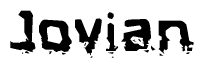 The image contains the word Jovian in a stylized font with a static looking effect at the bottom of the words