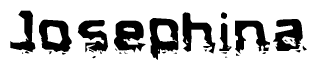 The image contains the word Josephina in a stylized font with a static looking effect at the bottom of the words