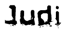 The image contains the word Judi in a stylized font with a static looking effect at the bottom of the words