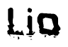 The image contains the word Lio in a stylized font with a static looking effect at the bottom of the words
