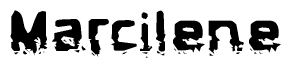 The image contains the word Marcilene in a stylized font with a static looking effect at the bottom of the words