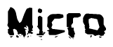The image contains the word Micro in a stylized font with a static looking effect at the bottom of the words