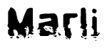   The image contains the word Marli in a stylized font with a static looking effect at the bottom of the words 