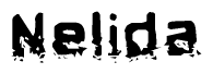 The image contains the word Nelida in a stylized font with a static looking effect at the bottom of the words