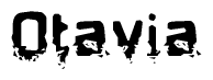 The image contains the word Otavia in a stylized font with a static looking effect at the bottom of the words