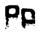 The image contains the word Pp in a stylized font with a static looking effect at the bottom of the words