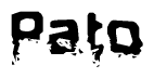 The image contains the word Pato in a stylized font with a static looking effect at the bottom of the words