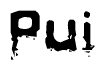 The image contains the word Pui in a stylized font with a static looking effect at the bottom of the words