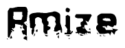 The image contains the word Rmize in a stylized font with a static looking effect at the bottom of the words