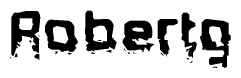 The image contains the word Robertg in a stylized font with a static looking effect at the bottom of the words