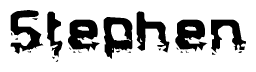 The image contains the word Stephen in a stylized font with a static looking effect at the bottom of the words