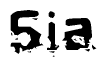 The image contains the word Sia in a stylized font with a static looking effect at the bottom of the words