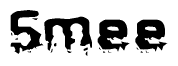 The image contains the word Smee in a stylized font with a static looking effect at the bottom of the words