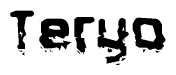 The image contains the word Teryo in a stylized font with a static looking effect at the bottom of the words